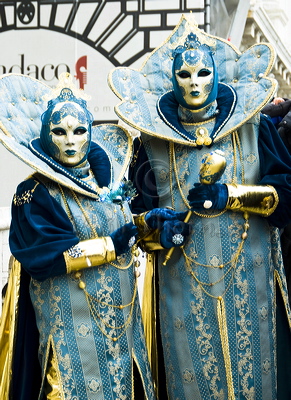 People in Costume for the Carnival of the Mask in Venice.