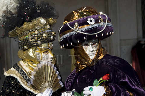 People in Costume for the Carnival of the Mask in Venice.